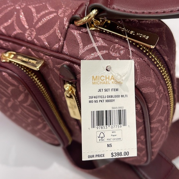 Michael Kors Jet Set Medium Signature Logo Crossbody Bag
Oxblood Multi Jacquard - Picture 9 of 16